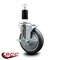 Service Caster 5'' Thermoplastic Rubber Swivel 1-3/8'' Expanding Stem Caster with Brake SCC-EX20S514-TPRB-TLB-138 - alternate 2